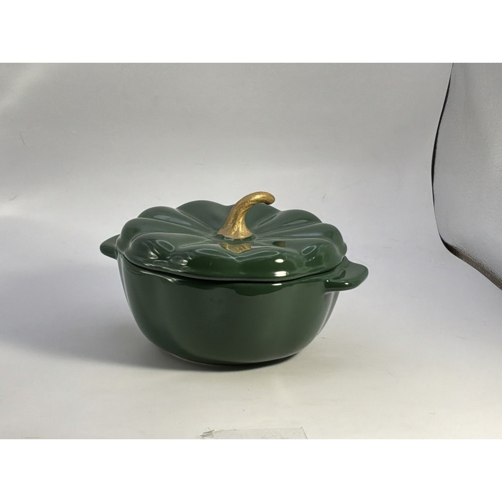 The Pioneer Woman Stoneware 2 Cup Pumpkin Cocotte Mini Dutch Oven - Green